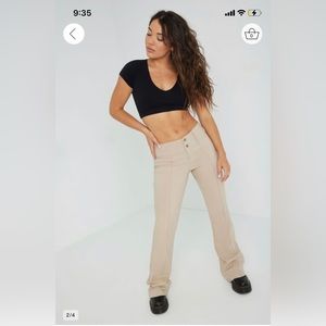 low rise flare pants